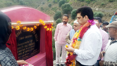 MLA Doda, Shakti Raj Parihar inaugurating Itwas - Bulla road on Tuesday. MLA Doda, Shakti Raj Parihar inaugurating Itwas - Bulla road on Tuesday.