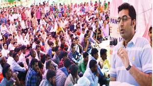 Deputy Commissioner, Dr Shahid Iqbal Choudhary addressing public gathering at Panchari on Friday. Deputy Commissioner, Dr Shahid Iqbal Choudhary addressing public gathering at Panchari on Friday.