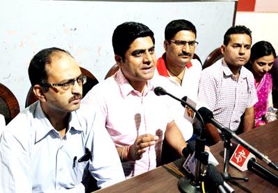 YAIKS representatives at a press conference at Jammu on Saturday. —Excelsior/Rakesh YAIKS representatives at a press conference at Jammu on Saturday. —Excelsior/Rakesh