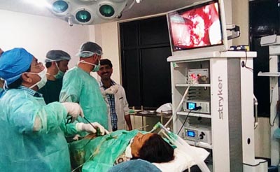 Doctors performing surgery during multi speciality camp at SDH Bhaderwah. —Excelsior/Tilak Raj Doctors performing surgery during multi speciality camp at SDH Bhaderwah. —Excelsior/Tilak Raj