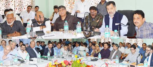 Minister for Youth Services, Molvi Imran Raza Ansari chairing DDB meeting at Bandipora. Minister for Youth Services, Molvi Imran Raza Ansari chairing DDB meeting at Bandipora.