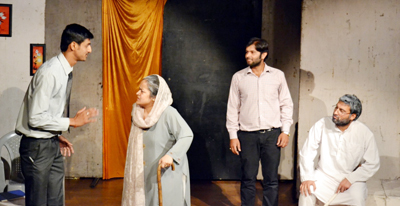 A scene from the play ‘Maanavta Da Rishta’, presented by Bhartiya Kala Sangam on Saturday. A scene from the play ‘Maanavta Da Rishta’, presented by Bhartiya Kala Sangam on Saturday.