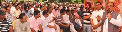 Deputy Chief Minister, Dr Nirmal Singh addressing gathering in Maralian on Sunday. Deputy Chief Minister, Dr Nirmal Singh addressing gathering in Maralian on Sunday.