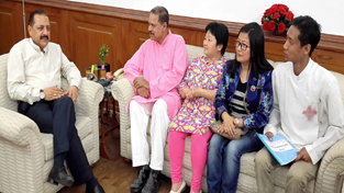 Union Minister Dr Jitendra Singh holding a meeting with a delegation of Sikkim State BJP unit at New Delhi on Monday. Union Minister Dr Jitendra Singh holding a meeting with a delegation of Sikkim State BJP unit at New Delhi on Monday.