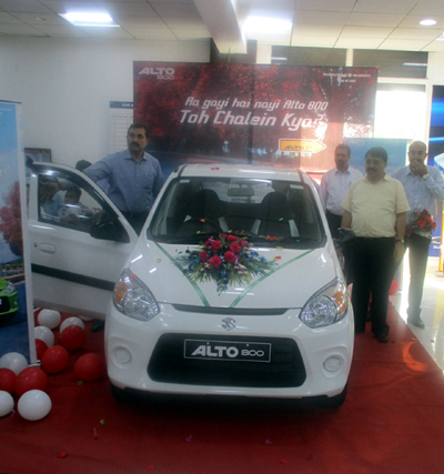 New Alto 800 being launched at Jammu Motors on Wednesday. New Alto 800 being launched at Jammu Motors on Wednesday.