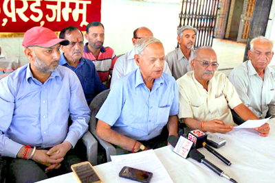 DBPS president addressing a press conference at Jammu on Friday. DBPS president addressing a press conference at Jammu on Friday.