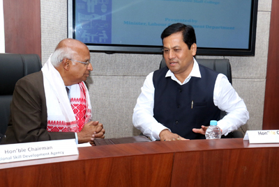 NSDC Chairman, S Ramadorai, during his meeting with Assam Chief Minister, Sarbananda Sonowal. NSDC Chairman, S Ramadorai, during his meeting with Assam Chief Minister, Sarbananda Sonowal.