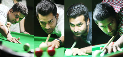 Cueists in action during their matches in Open J&K State Six Red Ball Prize Money Tournament at Billiards Hall, MA Stadium on Monday. -Excelsior/ Rakesh Cueists in action during their matches in Open J&K State Six Red Ball Prize Money Tournament at Billiards Hall, MA Stadium on Monday. -Excelsior/ Rakesh