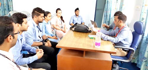 Students appearing in placement drive. Students appearing in placement drive.