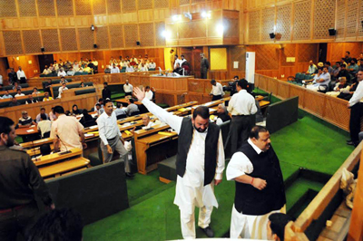 NC MLAs staging walk-out in Assembly on Tuesday. (UNI) NC MLAs staging walk-out in Assembly on Tuesday. (UNI)