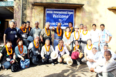 Members of Japan delegation at Pouni Chak on Tuesday. Members of Japan delegation at Pouni Chak on Tuesday.