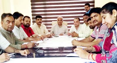 BJP general secretary (Org) Ashok Kaul at a party meeting at Jammu on Thursday. BJP general secretary (Org) Ashok Kaul at a party meeting at Jammu on Thursday.