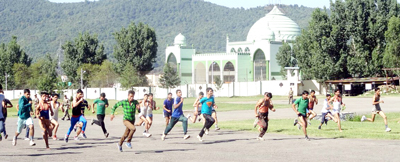 Army recruitment training programme in progress at Rajouri. Army recruitment training programme in progress at Rajouri.