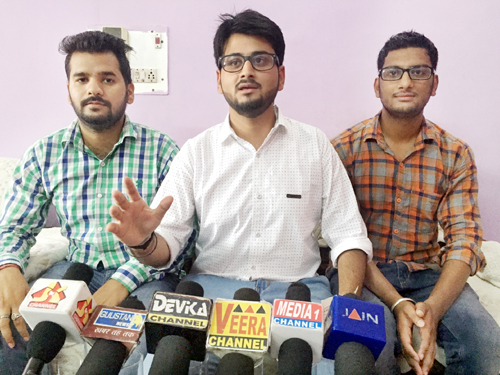 Tarun and others addressing a press conference on Tuesday. Tarun and others addressing a press conference on Tuesday.