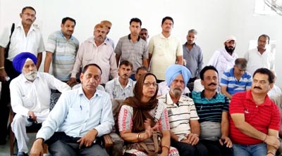 Samba Panchayat representatives addressing a press conference at Samba on Wednesday. -Excelsior/Gautam Samba Panchayat representatives addressing a press conference at Samba on Wednesday. -Excelsior/Gautam