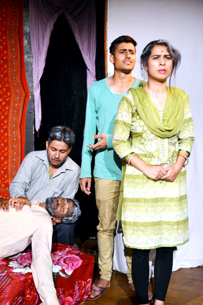 A scene from the play ‘Chaandi Ka Vark’ staged by Natrang in its Sunday Theatre. A scene from the play ‘Chaandi Ka Vark’ staged by Natrang in its Sunday Theatre.