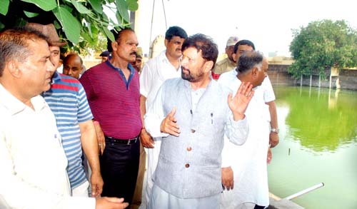 Minister for Forests, Choudhary Lal Singh during visit to Purmandal and Birpur areas on Wednesday. Minister for Forests, Choudhary Lal Singh during visit to Purmandal and Birpur areas on Wednesday.