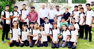 Players posing for group photograph. Players posing for group photograph.
