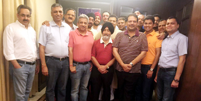 Office bearers of newly formed body of Canal Road Residents Welfare Association posing for a group photograph. Office bearers of newly formed body of Canal Road Residents Welfare Association posing for a group photograph.