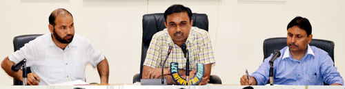 DC Kathua Ramesh Kumar addressing officers’ meeting on Thursday. DC Kathua Ramesh Kumar addressing officers’ meeting on Thursday.