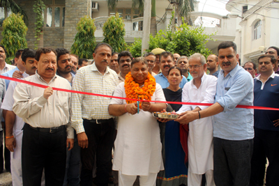 Sat Sharma MLA launching development work at Bharat Nagar on Sunday. Sat Sharma MLA launching development work at Bharat Nagar on Sunday.