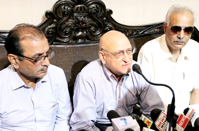 Members of Samajik Vikas Sanasthan during press conference on Friday. -Excelsior/Rakesh Members of Samajik Vikas Sanasthan during press conference on Friday. -Excelsior/Rakesh