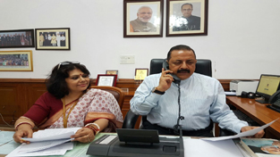 Union Minister Dr Jitendra Singh personally calling up some of the complainants, at random, to confirm redressal of their grievance lodged with the Department of Administrative Reforms & Public Grievances (ARPG), at New Delhi. Union Minister Dr Jitendra Singh personally calling up some of the complainants, at random, to confirm redressal of their grievance lodged with the Department of Administrative Reforms & Public Grievances (ARPG), at New Delhi.