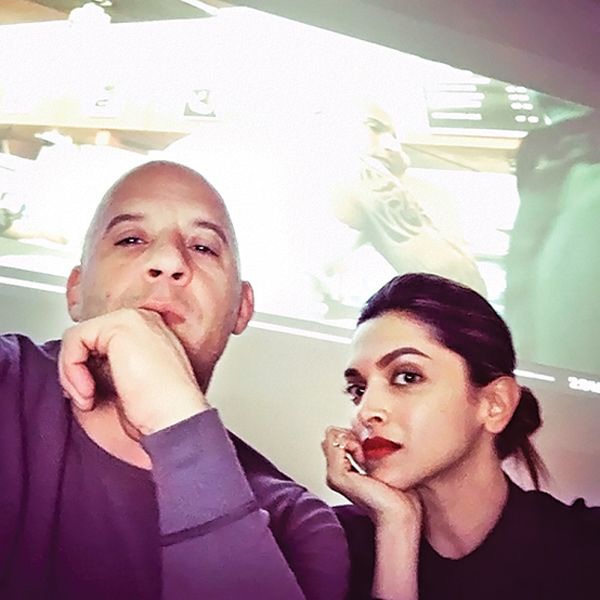 Deepika Padukone, Vin Diesel clicked in Sabyasachi's ensemble
