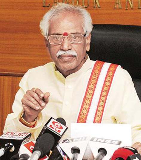 Union Labour Minister Bandaru Dattatreya.