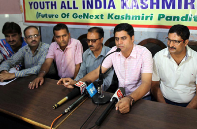 YAIKS representatives at a press conference at Jammu on Saturday. YAIKS representatives at a press conference at Jammu on Saturday.