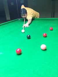 Arjun Sharma in action during a Senior Snooker C’ship match. Arjun Sharma in action during a Senior Snooker C’ship match.