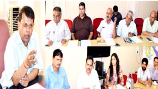 Chief Electoral Officer, Shantmanu chairing a meeting at Jammu on Thursday. Chief Electoral Officer, Shantmanu chairing a meeting at Jammu on Thursday.