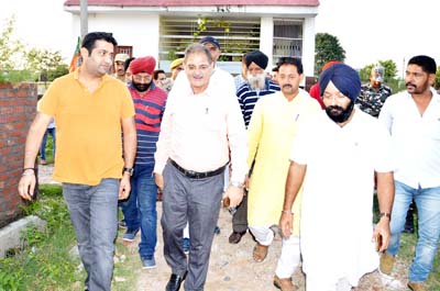 Speaker Kavinder Gupta during visit to various areas of Jammu. Speaker Kavinder Gupta during visit to various areas of Jammu.