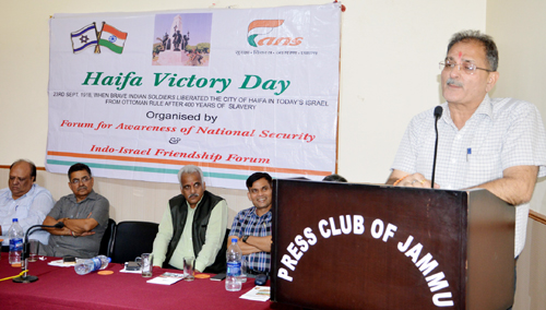 Speaker Legislative Assembly Kavinder Gupta speaking at a programme organised by FANS. Speaker Legislative Assembly Kavinder Gupta speaking at a programme organised by FANS.
