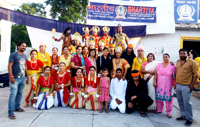 Artists of BLSKS posing for a group photograph after staging musical play ‘Maa Sheran Wali’. Artists of BLSKS posing for a group photograph after staging musical play ‘Maa Sheran Wali’.