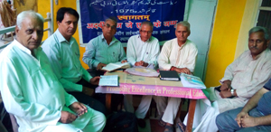 Members of Adbi Kunj during a multi-lingual Mushaira. Members of Adbi Kunj during a multi-lingual Mushaira.