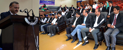 Chairman DLSA M K Sharma addressing Retainer Lawyers. Chairman DLSA M K Sharma addressing Retainer Lawyers.
