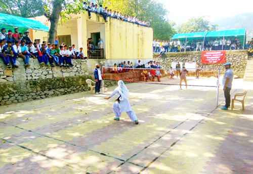 Players in action during match at BHSS, Bhaderwah. -Excelsior/Tilak Raj Players in action during match at BHSS, Bhaderwah. -Excelsior/Tilak Raj