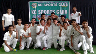 Winning team posing for a group photograph. Winning team posing for a group photograph.