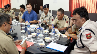 IGP Jammu Danesh Rana chairing a meeting at Jammu on Thursday. IGP Jammu Danesh Rana chairing a meeting at Jammu on Thursday.