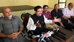 All Jammu Civil Society Forum convenor G S Charak addressing press conference in Jammu on Thursday. -Excelsior/Rakesh All Jammu Civil Society Forum convenor G S Charak addressing press conference in Jammu on Thursday. -Excelsior/Rakesh