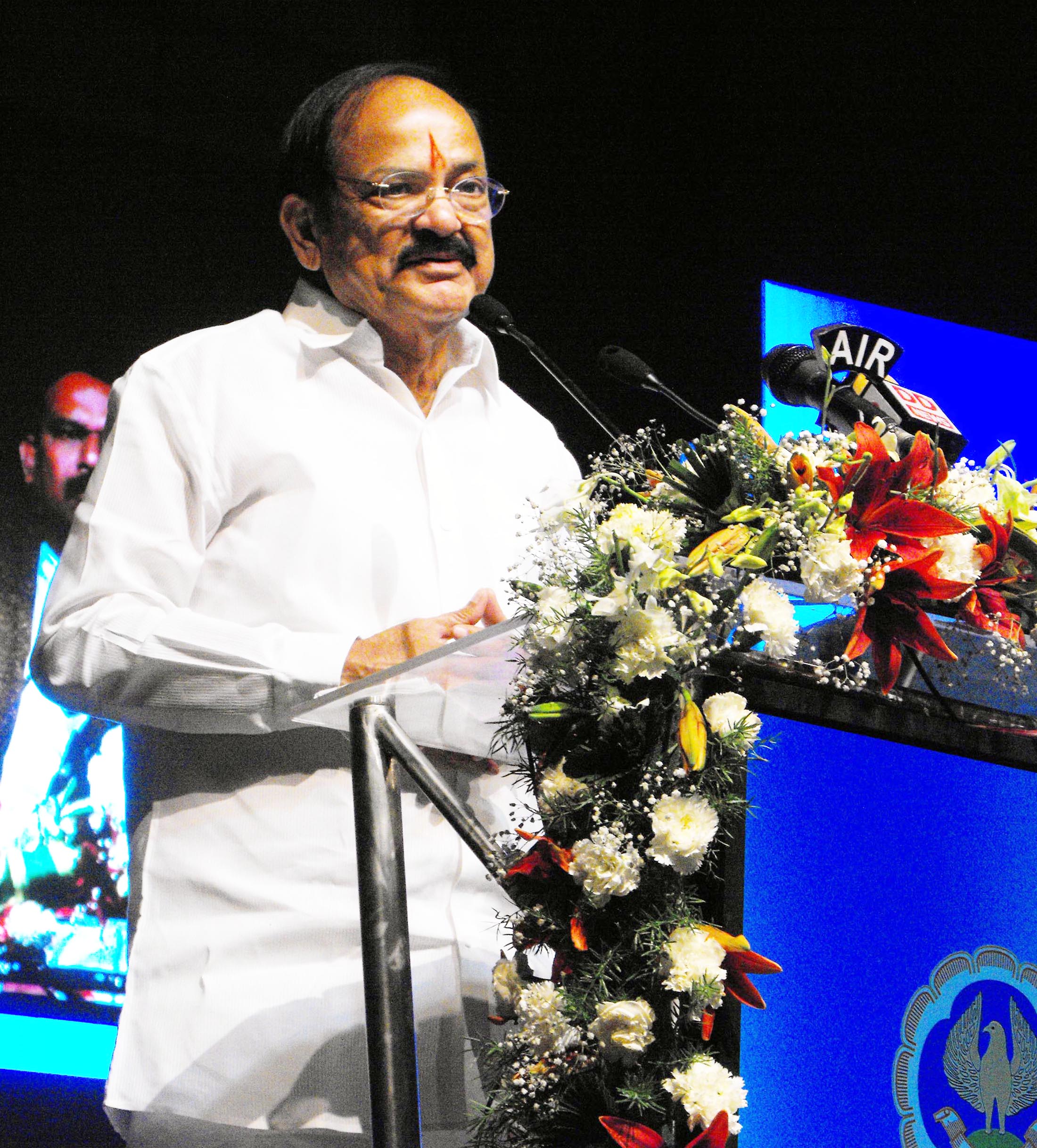 Union Minister for Urban Development and I & B M Venkaiah Naidu addressing the International Conference of ICAI in Hyderabad on Saturday. (UNI) Union Minister for Urban Development and I & B M Venkaiah Naidu addressing the International Conference of ICAI in Hyderabad on Saturday. (UNI)