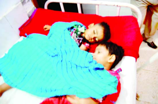 Two children, who were killed in Pak shelling in Ramgarh sector of Samba district on Tuesday. —Excelsior/Gautam Two children, who were killed in Pak shelling in Ramgarh sector of Samba district on Tuesday. —Excelsior/Gautam