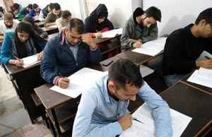 KAS aspirants taking part in test series at SR College of Competitions at Jammu on Sunday. KAS aspirants taking part in test series at SR College of Competitions at Jammu on Sunday.