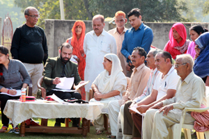 HoD Cardiology Dr Sushil Sharma examining patients at village Panjore in Jammu on Sunday. HoD Cardiology Dr Sushil Sharma examining patients at village Panjore in Jammu on Sunday.