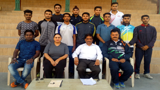 J&K Junior Fencing team posing for a group photograph alongwith Divisional Sports Officer and coaches in Jammu. J&K Junior Fencing team posing for a group photograph alongwith Divisional Sports Officer and coaches in Jammu.