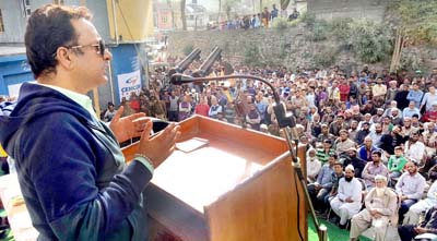 Food Minister Ch Zulfkar Ali addressing a gathering in Rajouri on Sunday. Food Minister Ch Zulfkar Ali addressing a gathering in Rajouri on Sunday.