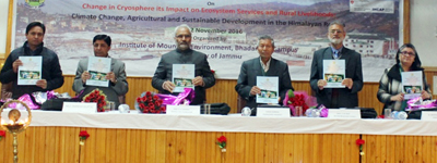 JU VC and others releasing a souvenir during inaugural of a conference at Bhaderwah campus on Monday. JU VC and others releasing a souvenir during inaugural of a conference at Bhaderwah campus on Monday.