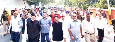 People during protest march at Jammu on Thursday. People during protest march at Jammu on Thursday.