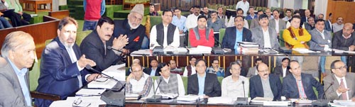 MLA Syed Altaf Ahmad Bukhari chairing a meeting at Jammu on Wednesday. MLA Syed Altaf Ahmad Bukhari chairing a meeting at Jammu on Wednesday.